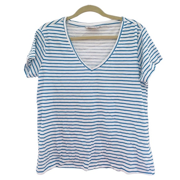 Women’s V-Neck Striped Shirt - Picture 1 of 1